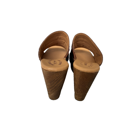 Kork-Ease Charissa Platform Sandal Women 8 Leather Cognac Boho Festival‎ Studded - Picture 5 of 11